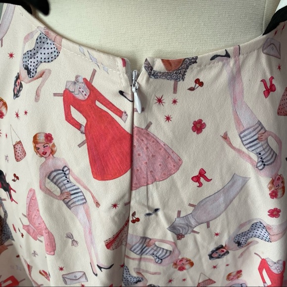 Chic Pink Patterned Dress - Picture 7 of 8